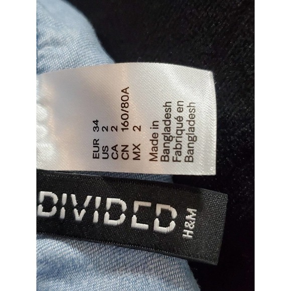 Divided Women Blue Floral 100% Lyocell Off The Shoulder Casual Top Blouse Size 2 - Picture 9 of 12